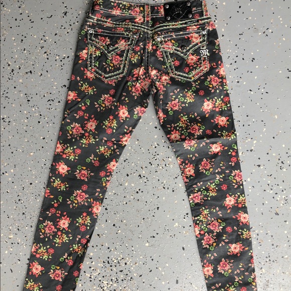 Miss me skinny jeans floral 26 - Picture 3 of 5